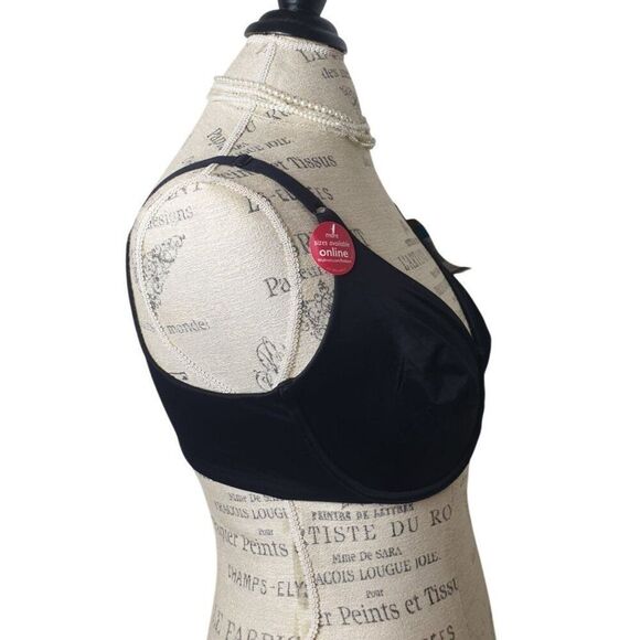 Vanity Fair Womens 40C Black Underwire Side & Back Smoothing Full Coverage Style - Picture 4 of 8